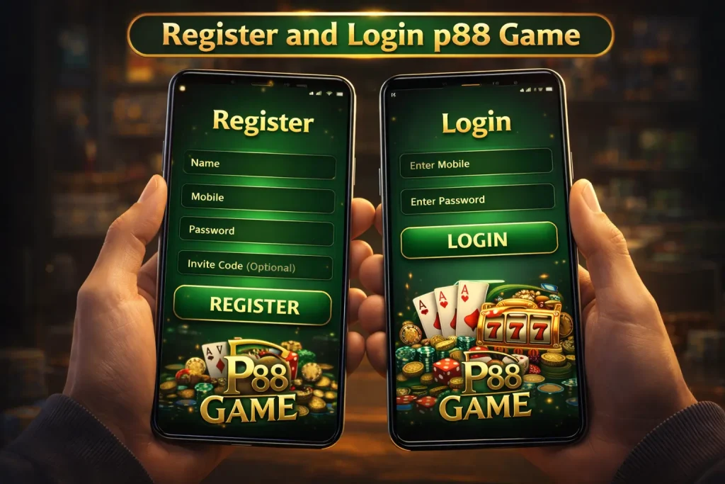 register and login p88 app